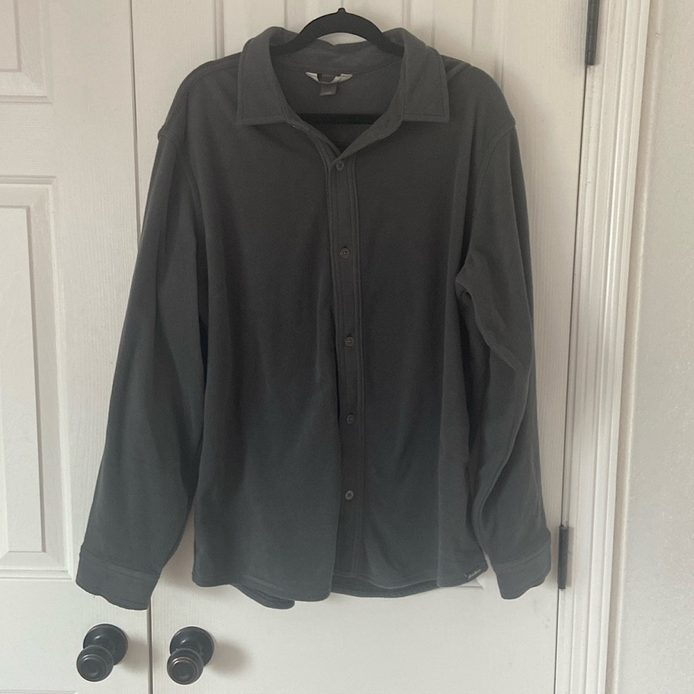 Eddie Bauer size large fleece button up shirt